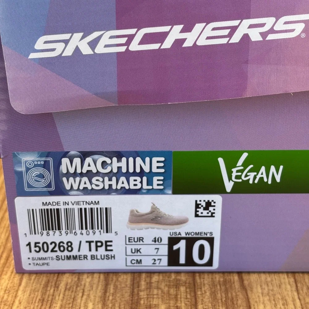 Skechers Summits Summer Blush Women Size 10 Taupe Peach Vegan Memory Foam NEW